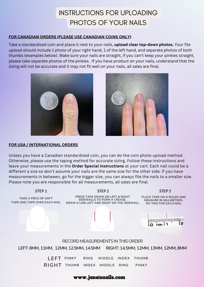 Custom Minimal Design -  Press On Nails